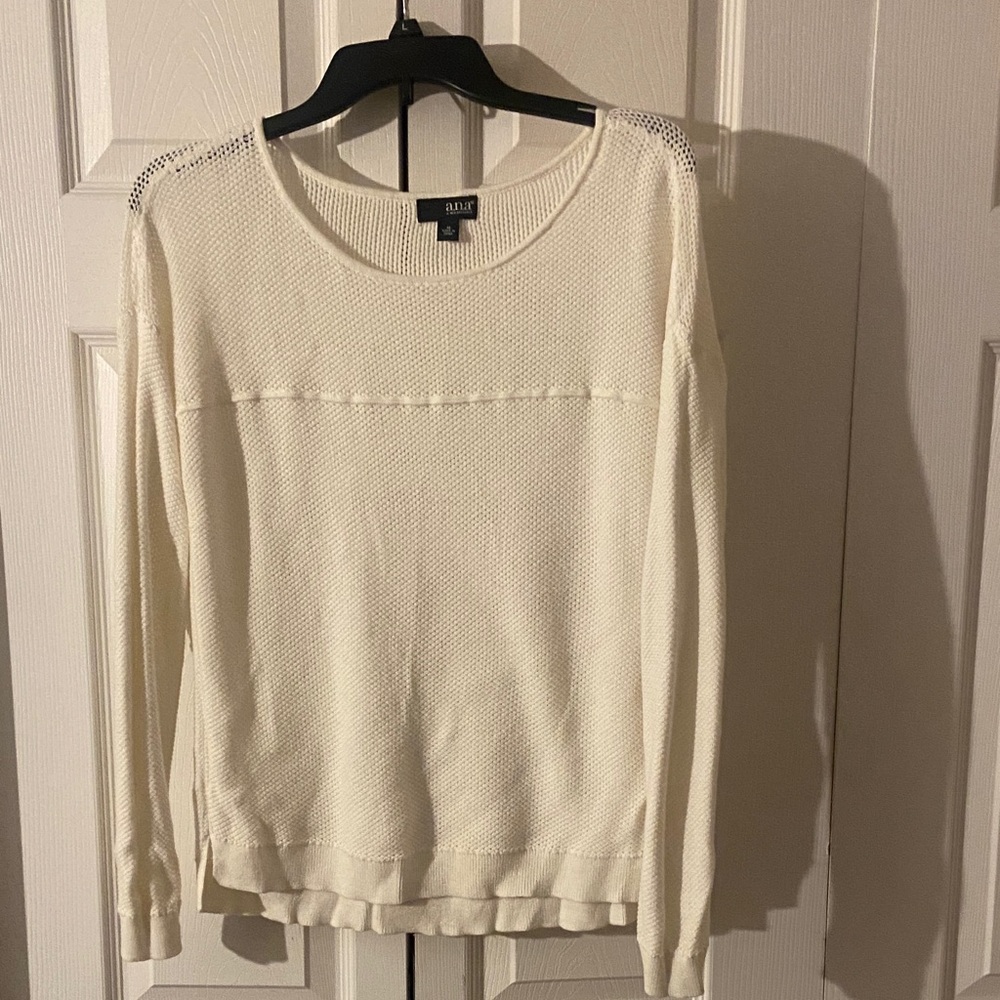 a.n.a Cream Crew Neck Sweater